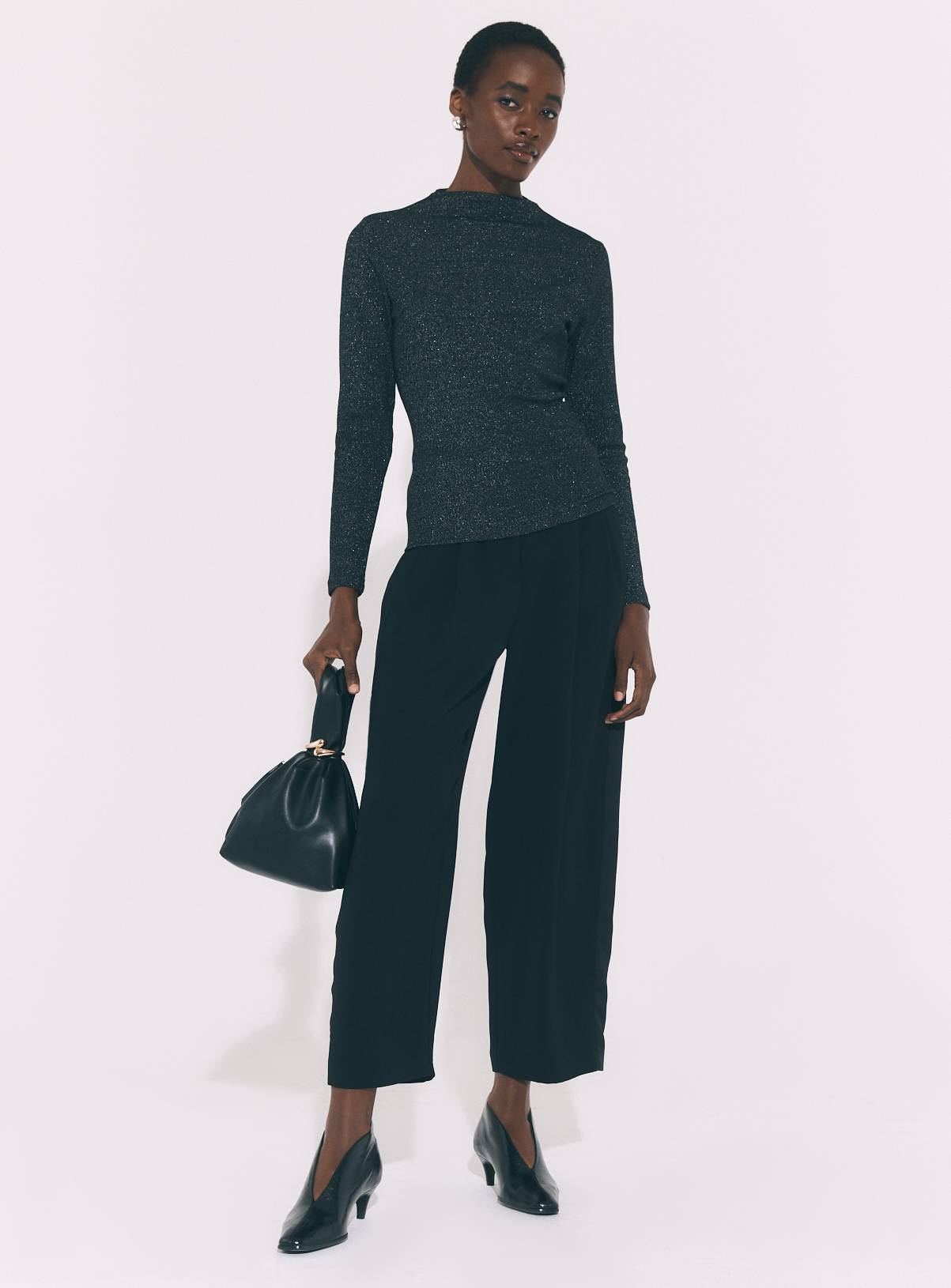 Black Mock Neck Top 18 - Image 3