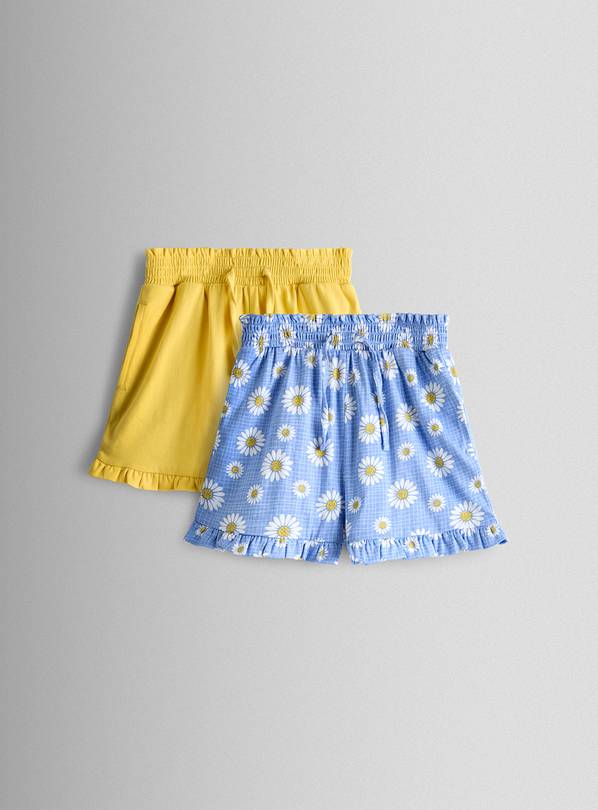 JOJO MAMAN BÉBÉ 2 Pack Daisy Ruffle Shorts 18-24 months