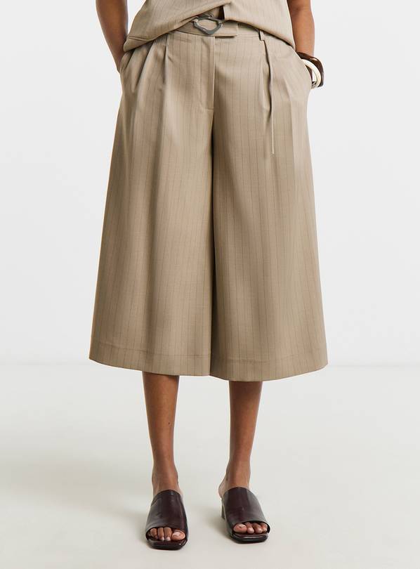 SIMPLY BE Culotte Trousers With Belt Detail 32