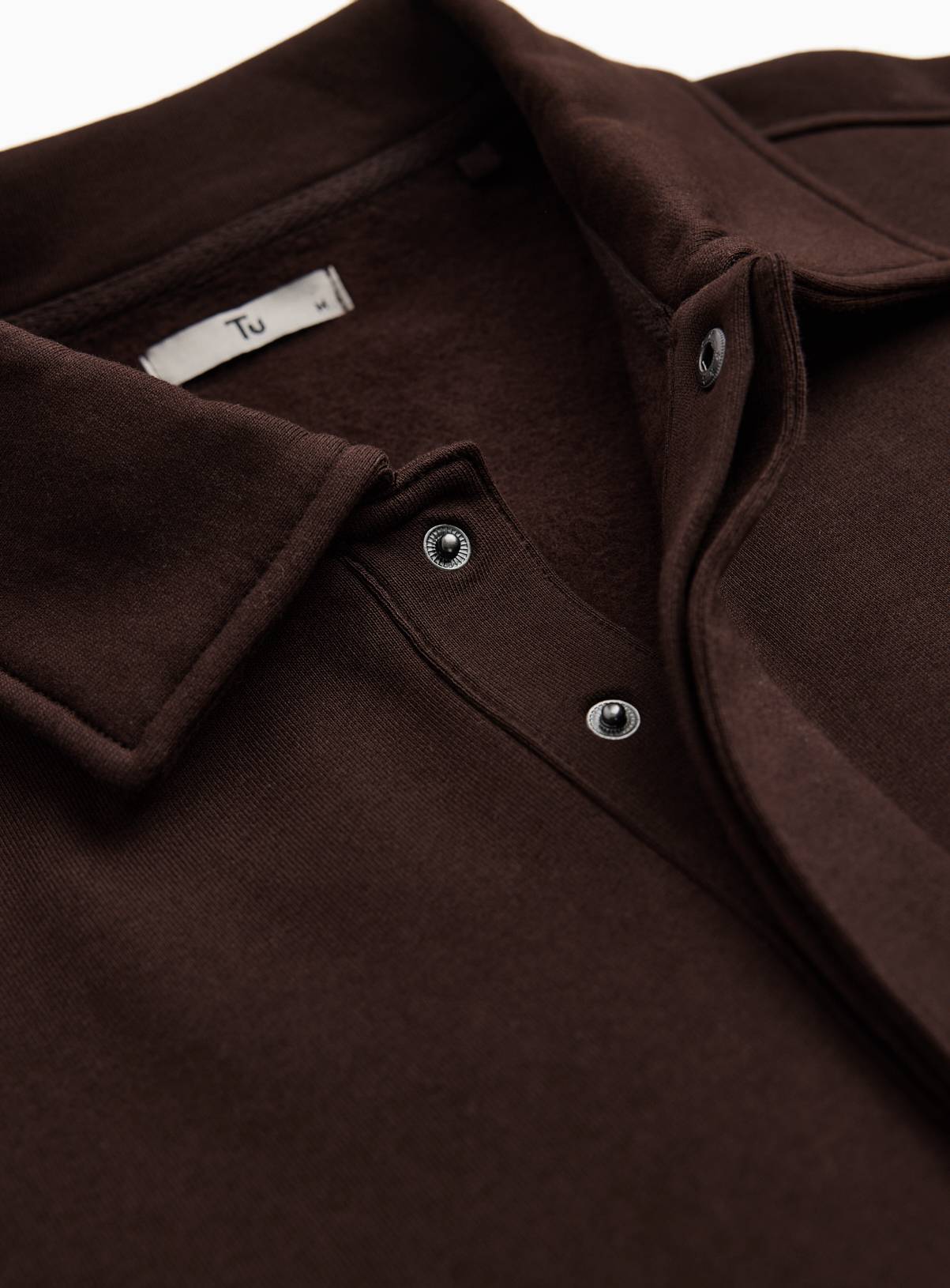 Brown Collared Popper Sweatshirt XXXL - Image 2