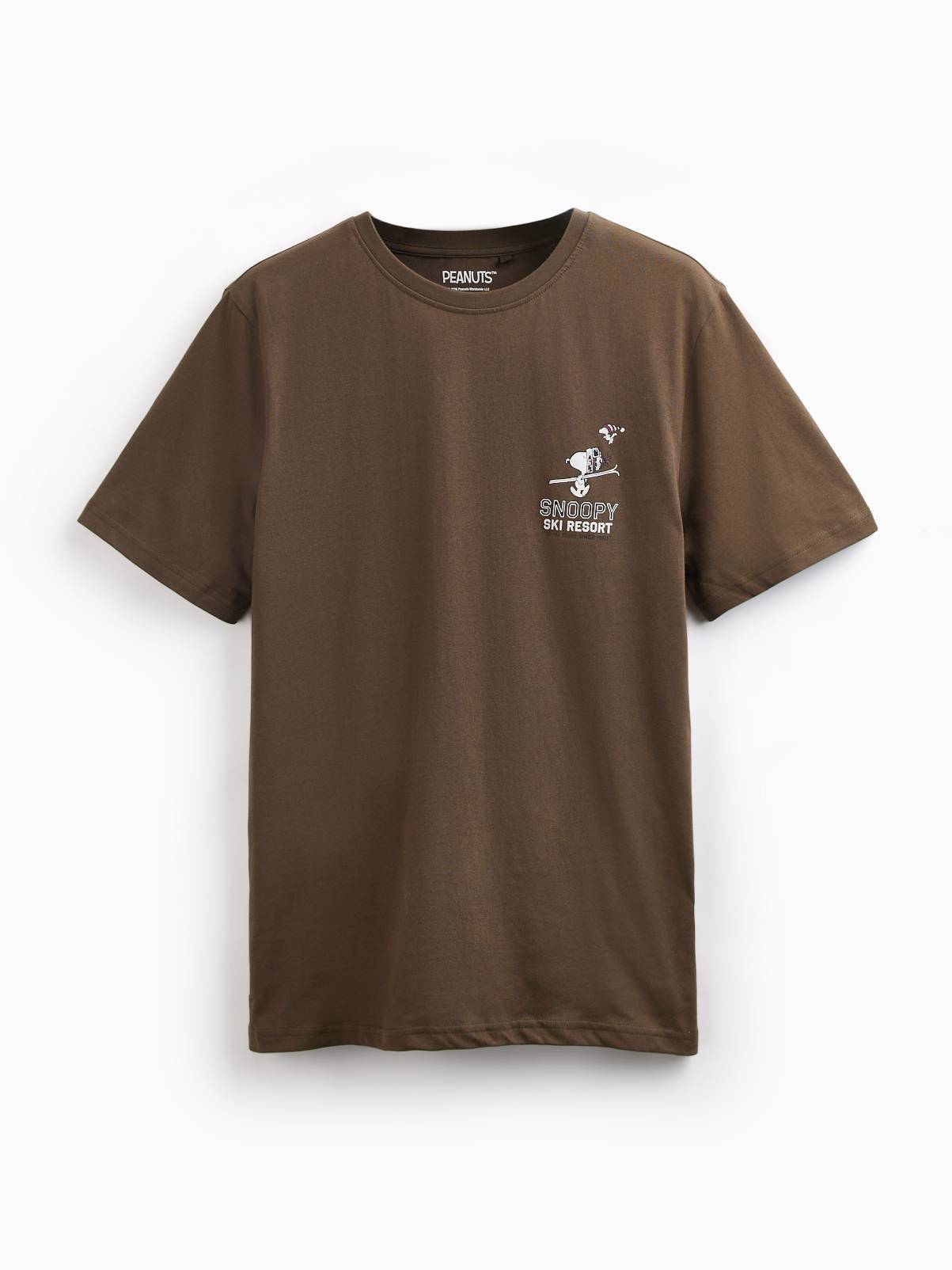 Brown Snoopy Skiing T-Shirt XXXL - Image 3