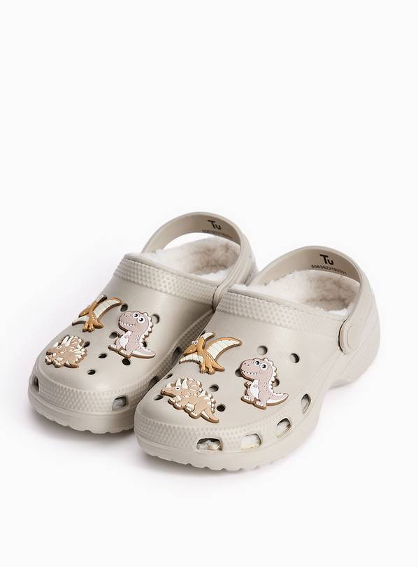 Dinosaur Lined Clogs 8-9 Infant