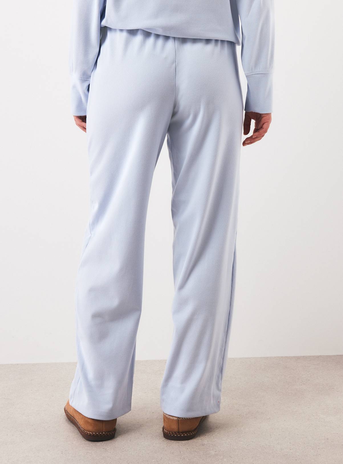 Blue Brushed Rib Co-ord Pyjama bottoms M - Image 4