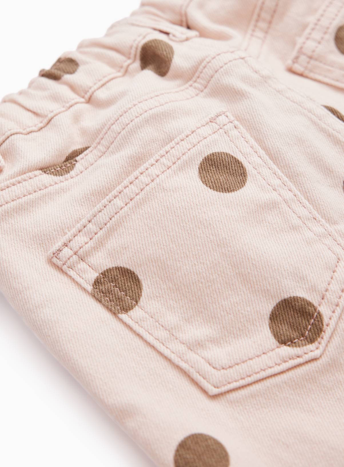 Pink Polka Dot Denim Skirt 11 years - Image 2