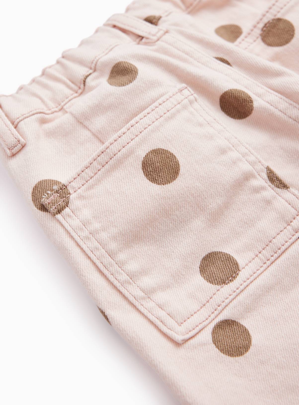  Pink Polka Dot Denim Jeans 14 years - Image 2