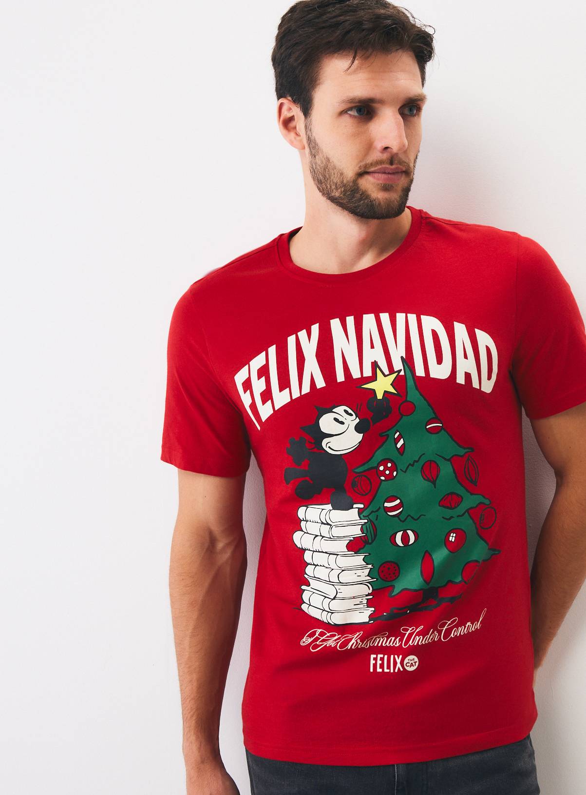 Felix The Cat Felix Navidad Christmas T-Shirt XXL - Image 1