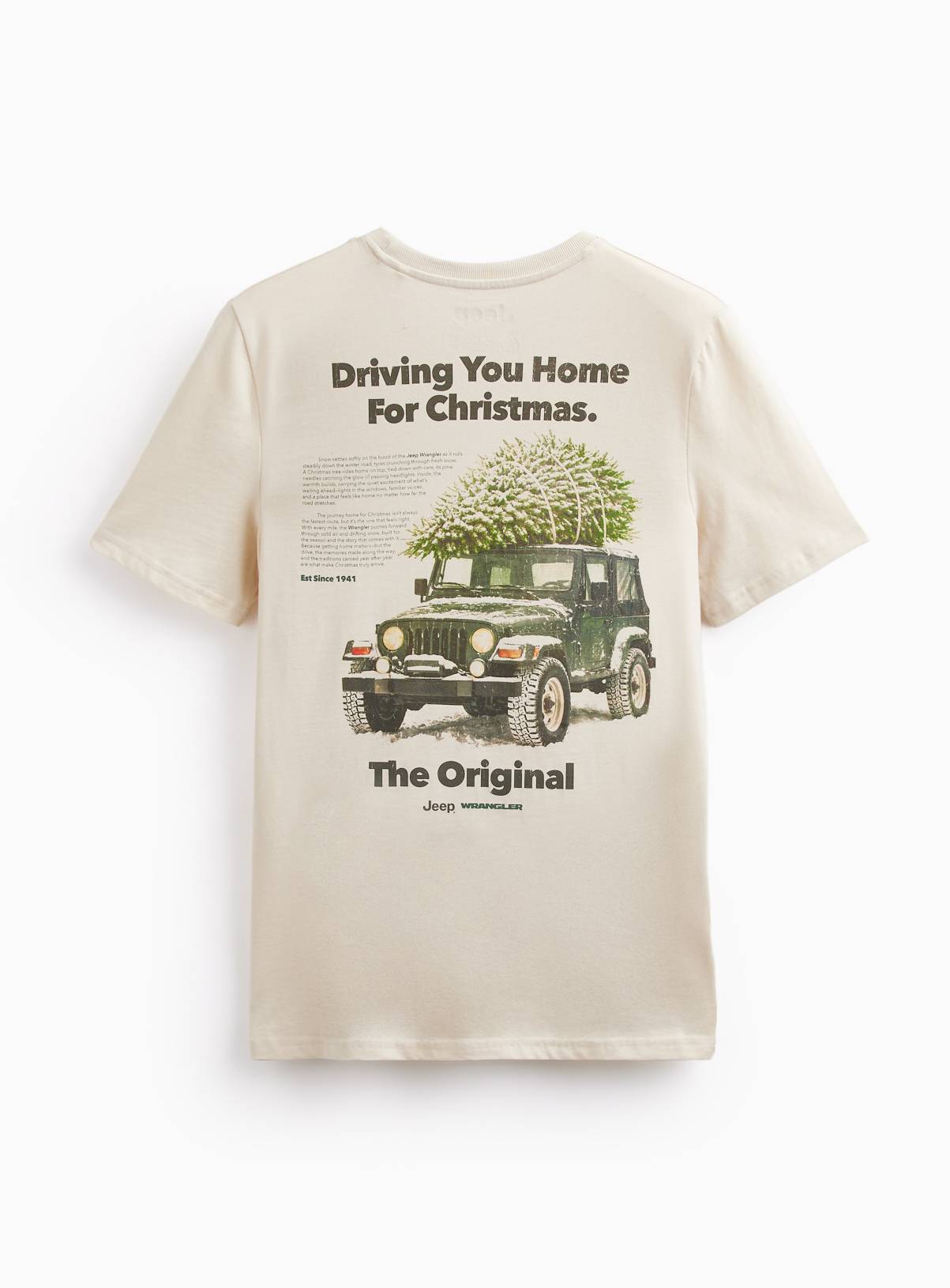 Jeep Driving Home for Christmas Regular Fit T-Shirt M - Image 3