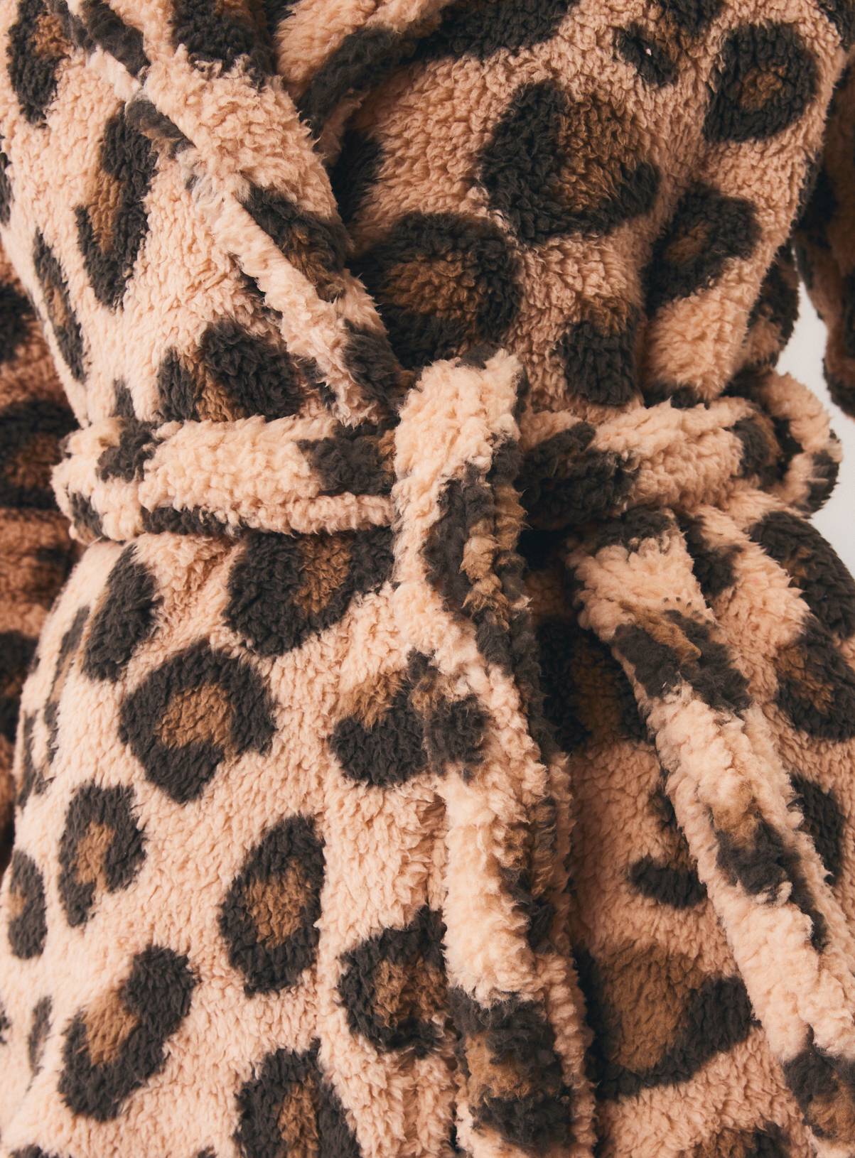 Leopard Borg Dressing Gown S - Image 3