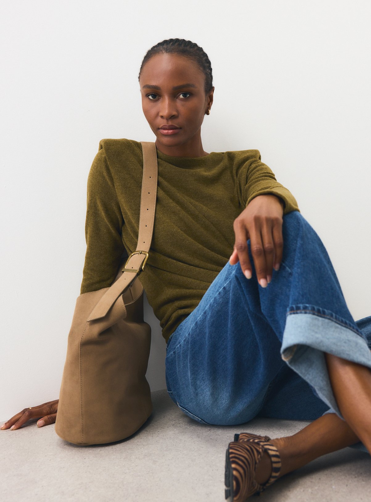 Soft Touch Shoulder Pad Long Sleeve Top 24 - Image 2 thumbnail