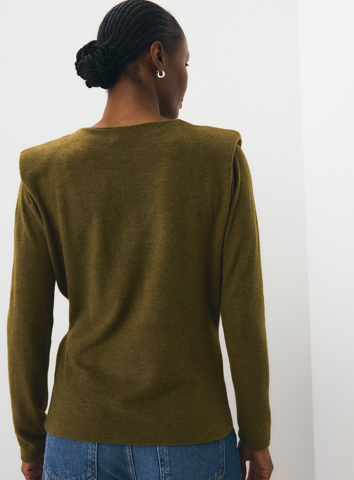 Soft Touch Shoulder Pad Long Sleeve Top 24 - Image 4 thumbnail
