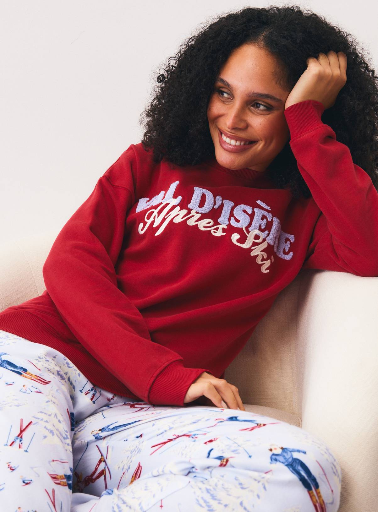 Apres Ski Slogan Sweat Pyjama Set XXL - Image 1