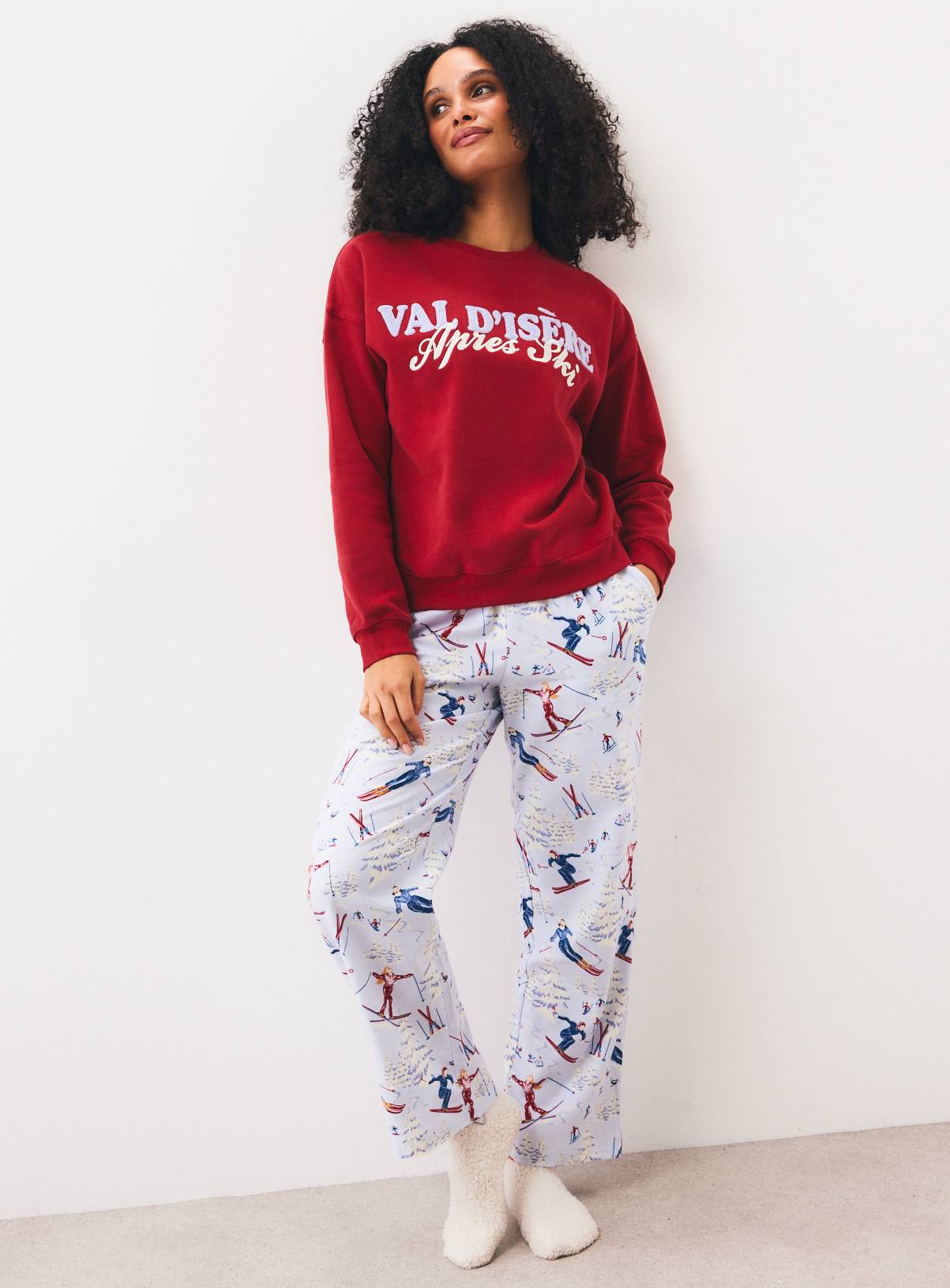 Apres Ski Slogan Sweat Pyjama Set XXL - Image 2