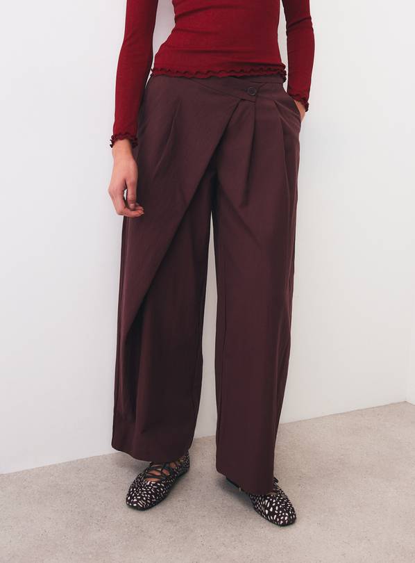 Wrap Front Balloon Leg Trousers 10