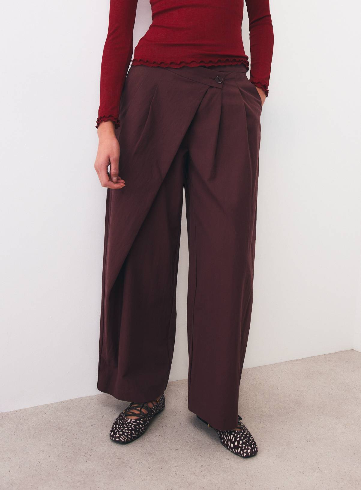 Wrap Front Balloon Leg Trousers 18 - Image 1
