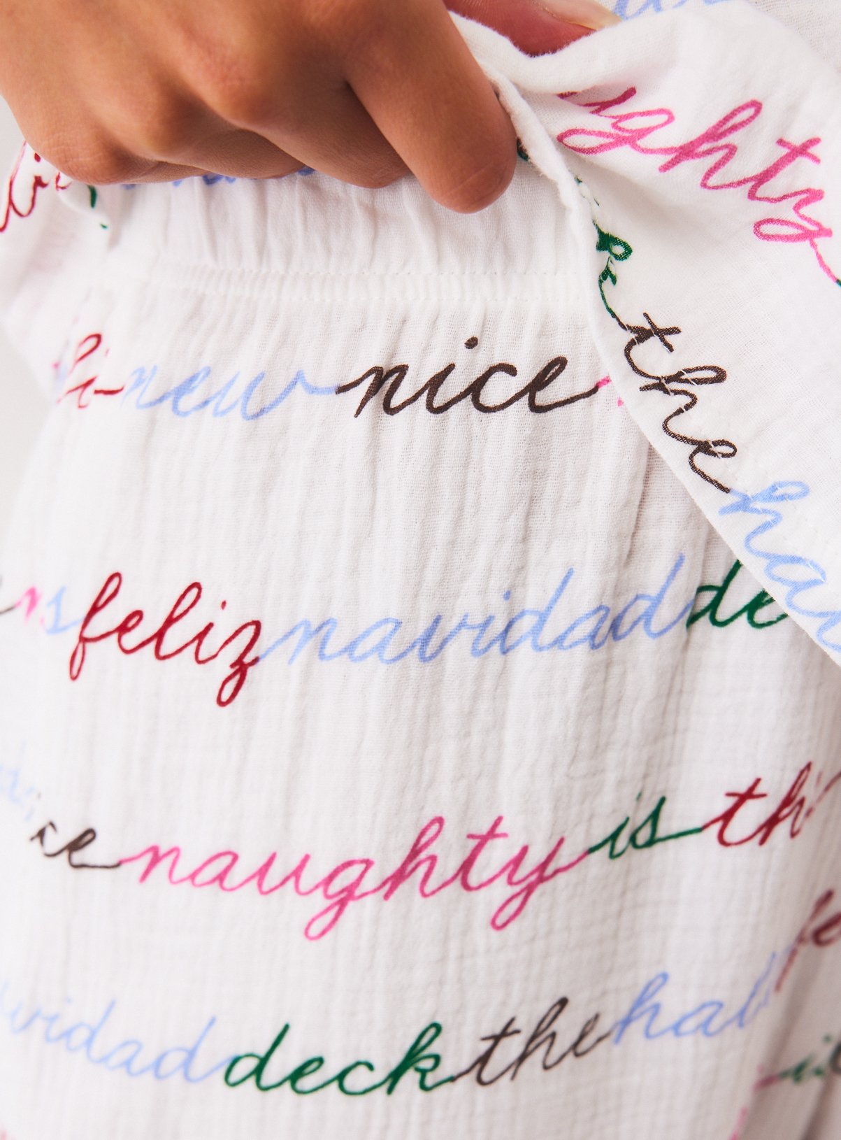 Christmas Script Double Cloth Traditional Pyjamas S - Image 3 thumbnail