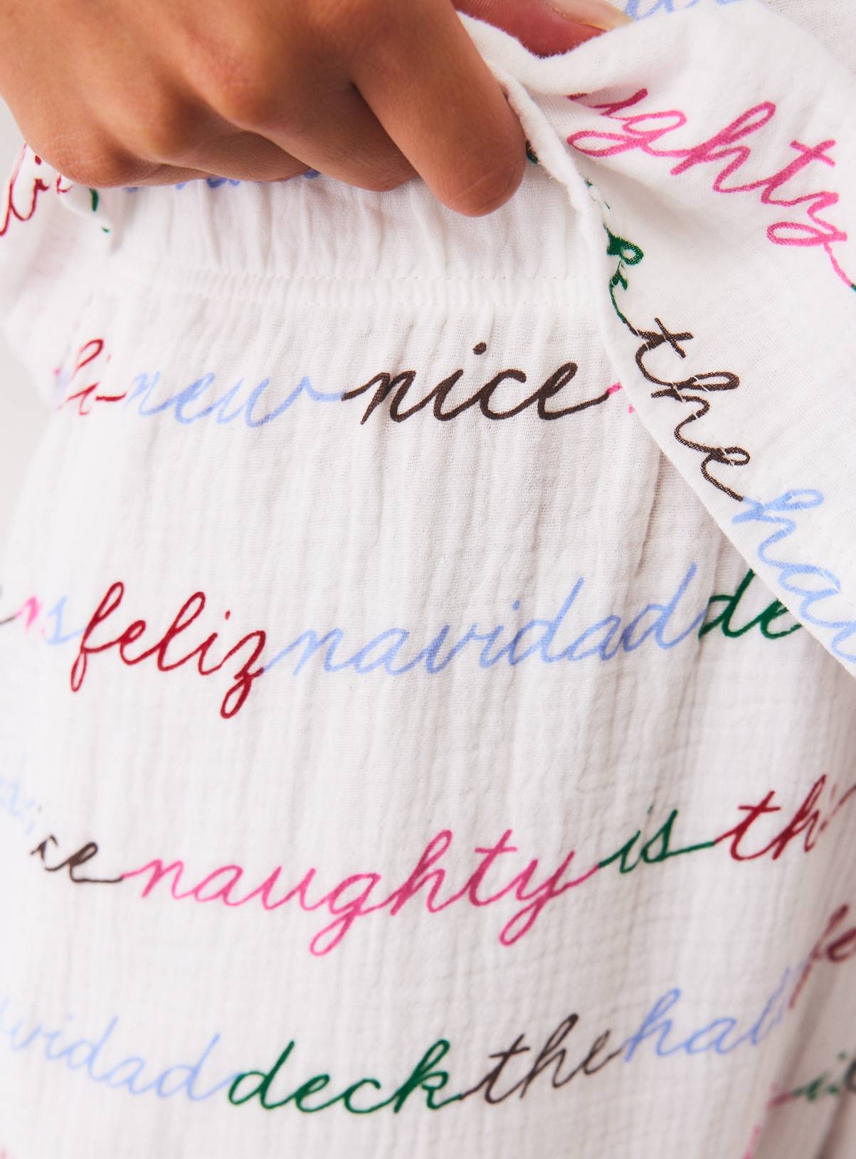 Christmas Script Double Cloth Traditional Pyjamas S - Image 3