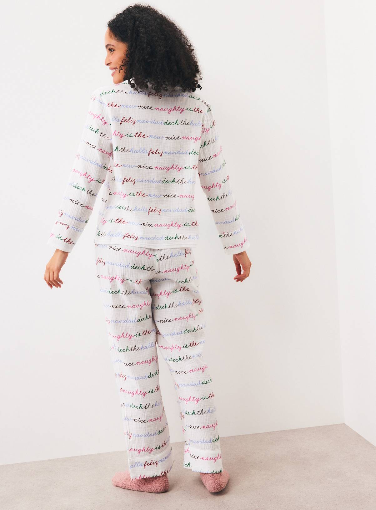 Christmas Script Double Cloth Traditional Pyjamas S - Image 4