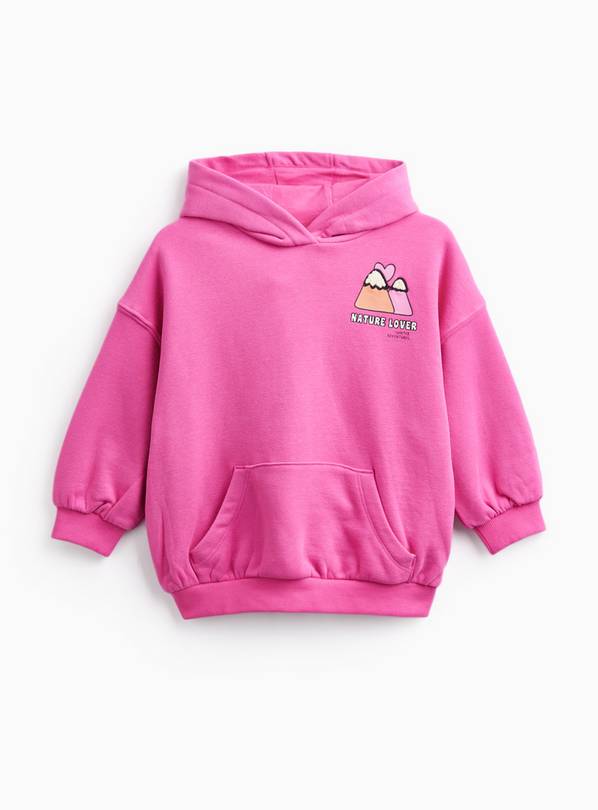 Bright Pink Nature Lover Hoodie 5-6 years
