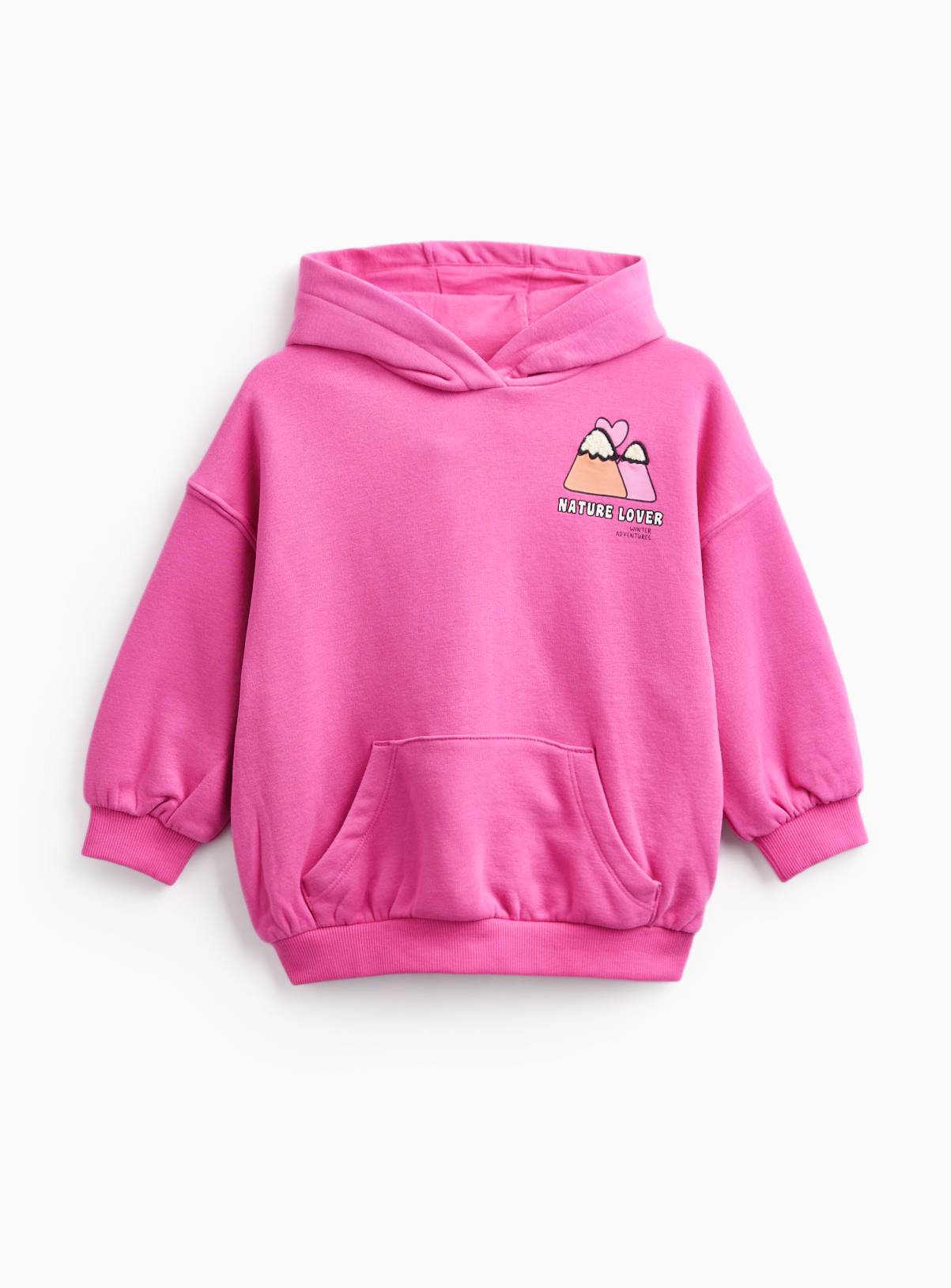 Bright Pink Nature Lover Hoodie 7-8 years - Image 1