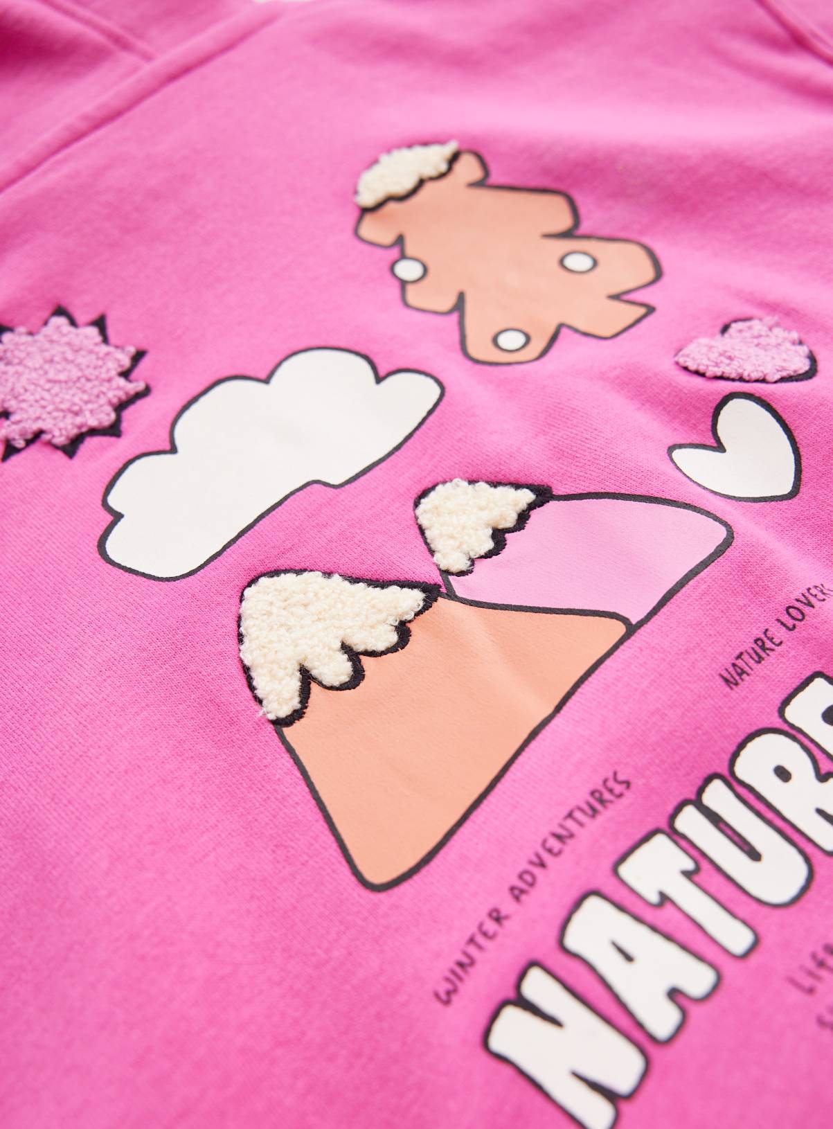 Bright Pink Nature Lover Hoodie 7-8 years - Image 3