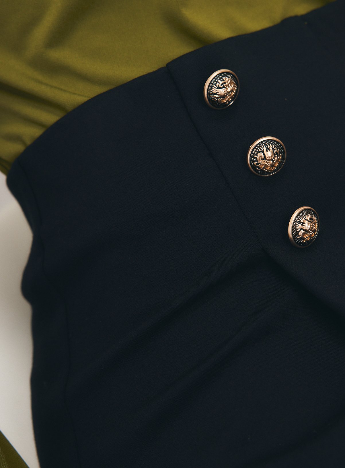 Black Military Button Detail Ponte Trousers 18 - Image 3 thumbnail