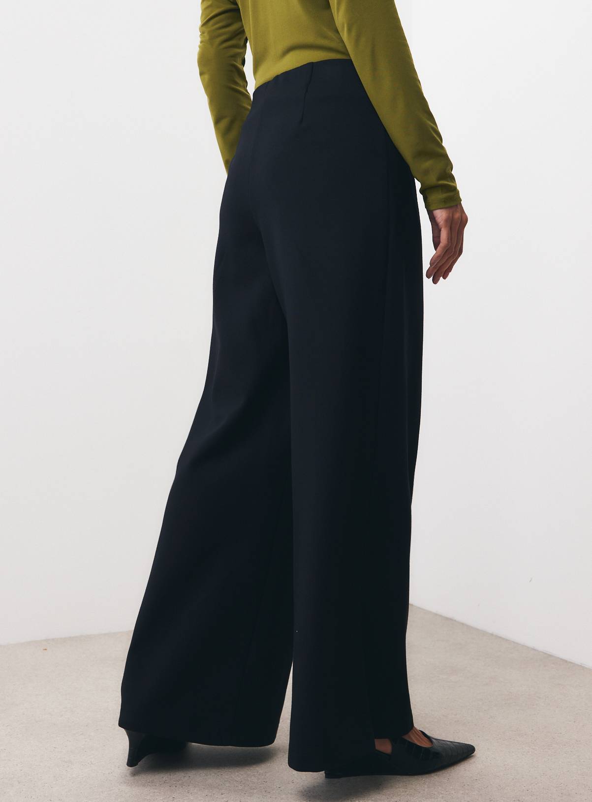 Black Military Button Detail Ponte Trousers 18 - Image 4