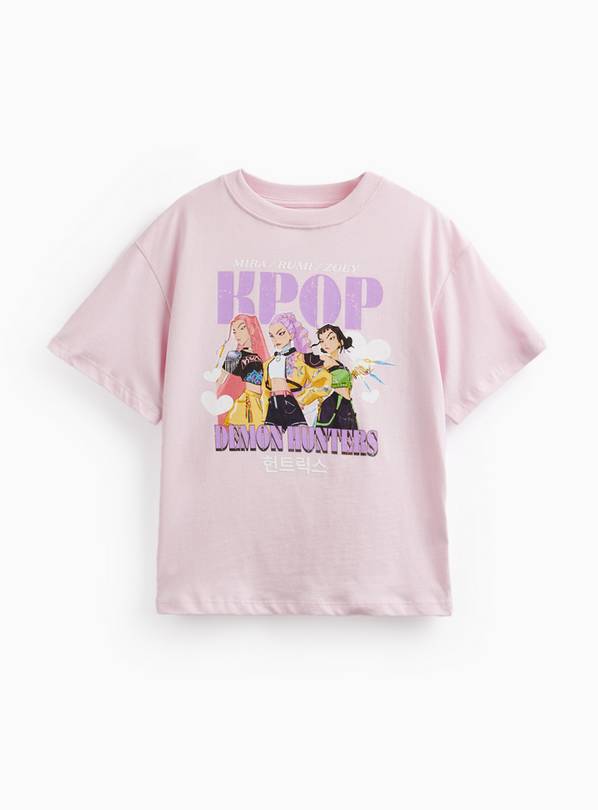 Pink KPop Demon Hunters Graphic T-Shirt 10 years