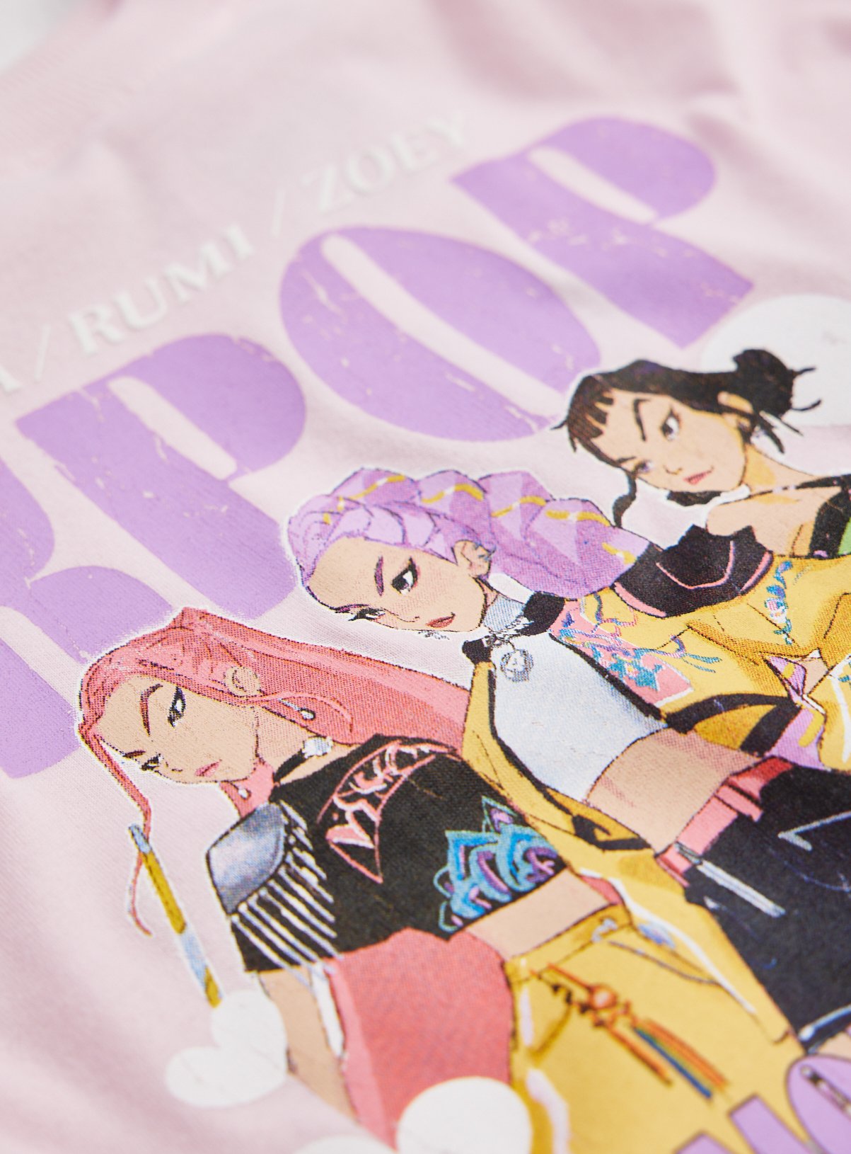 Pink KPop Demon Hunters Graphic T-Shirt 12 years - Image 2 thumbnail