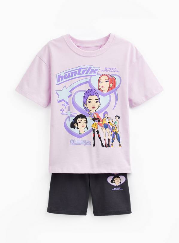 KPop Demon Hunters Lilac T-Shirt and Shorts Set 10 years