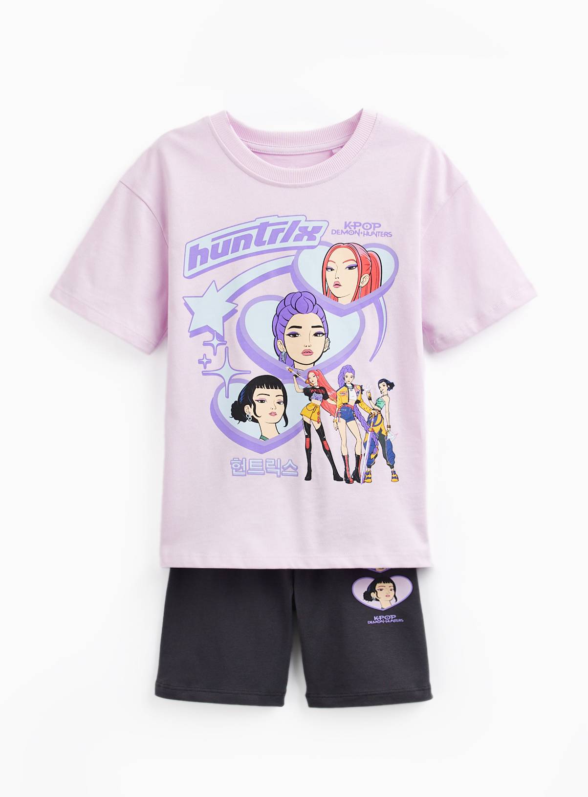 KPop Demon Hunters Lilac T-Shirt and Shorts Set 12 years - Image 1