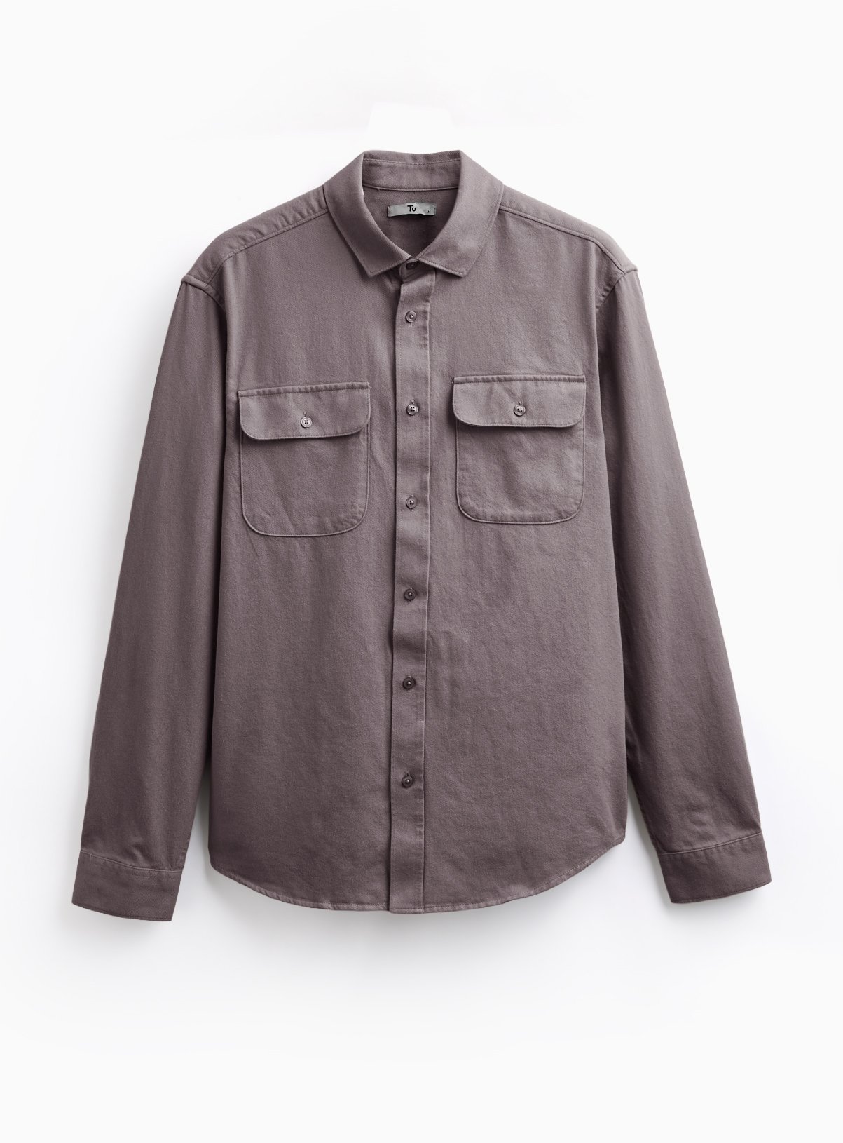Grey Plain Twill Shirt XXXXL - Image 1 thumbnail