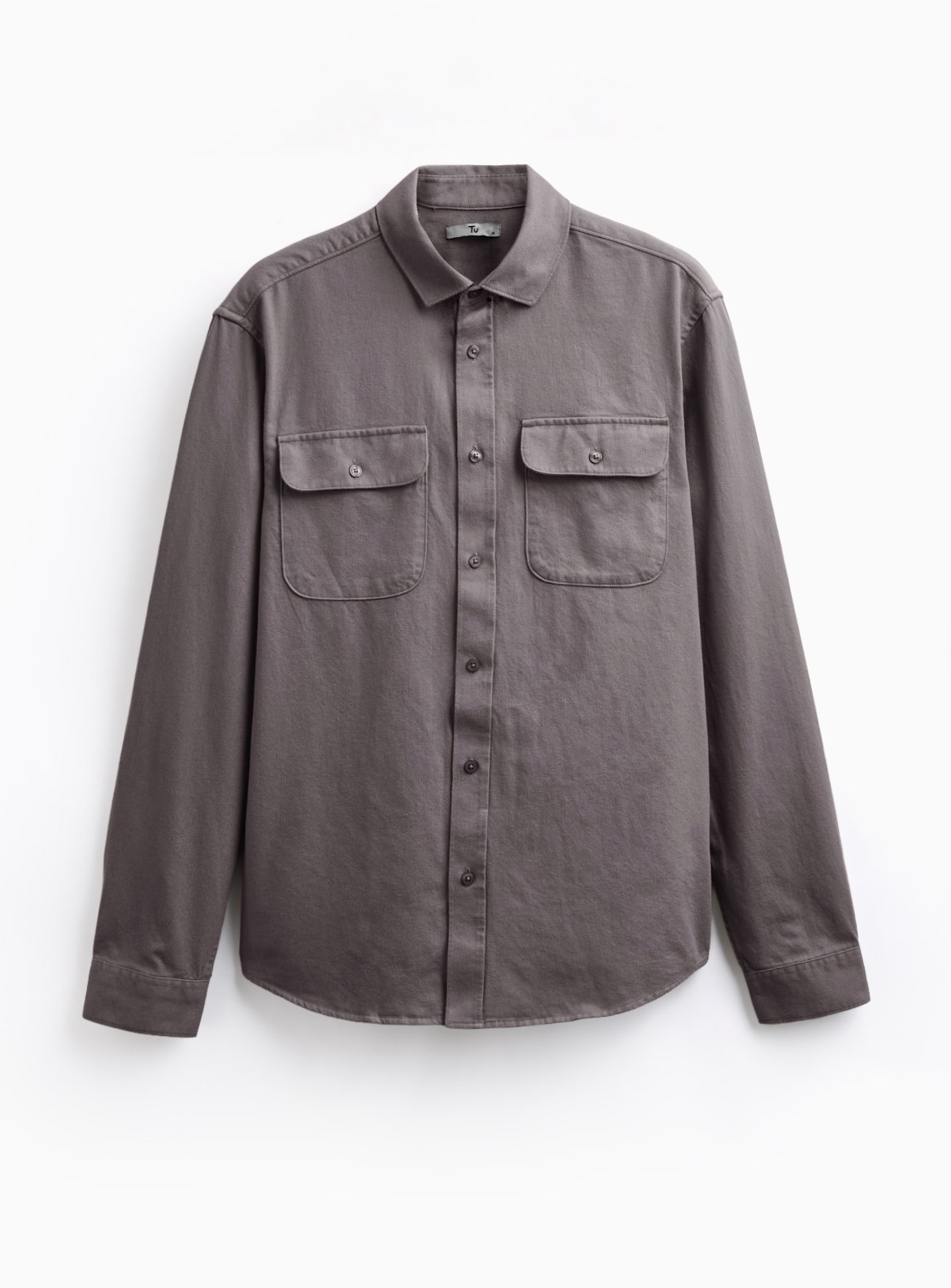 Grey Plain Twill Shirt XXXL - Image 3 thumbnail