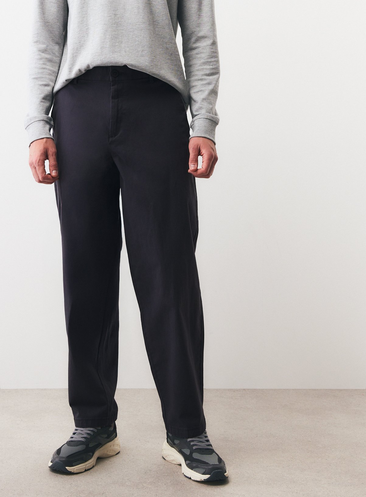 Charcoal Barrel Leg Trousers 38L - Image 2 thumbnail
