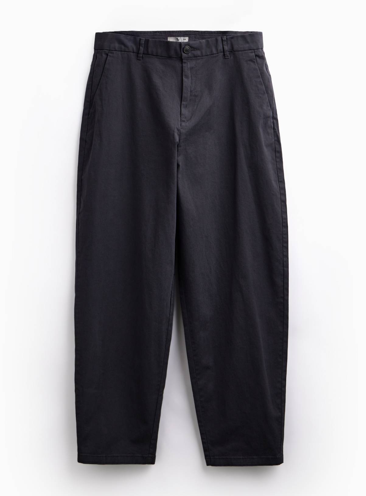 Charcoal Barrel Leg Trousers 38L - Image 3