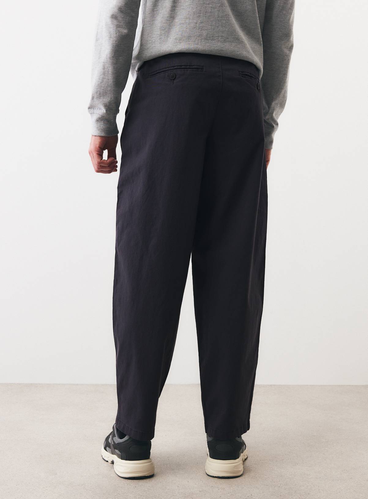 Charcoal Barrel Leg Trousers 38L - Image 5