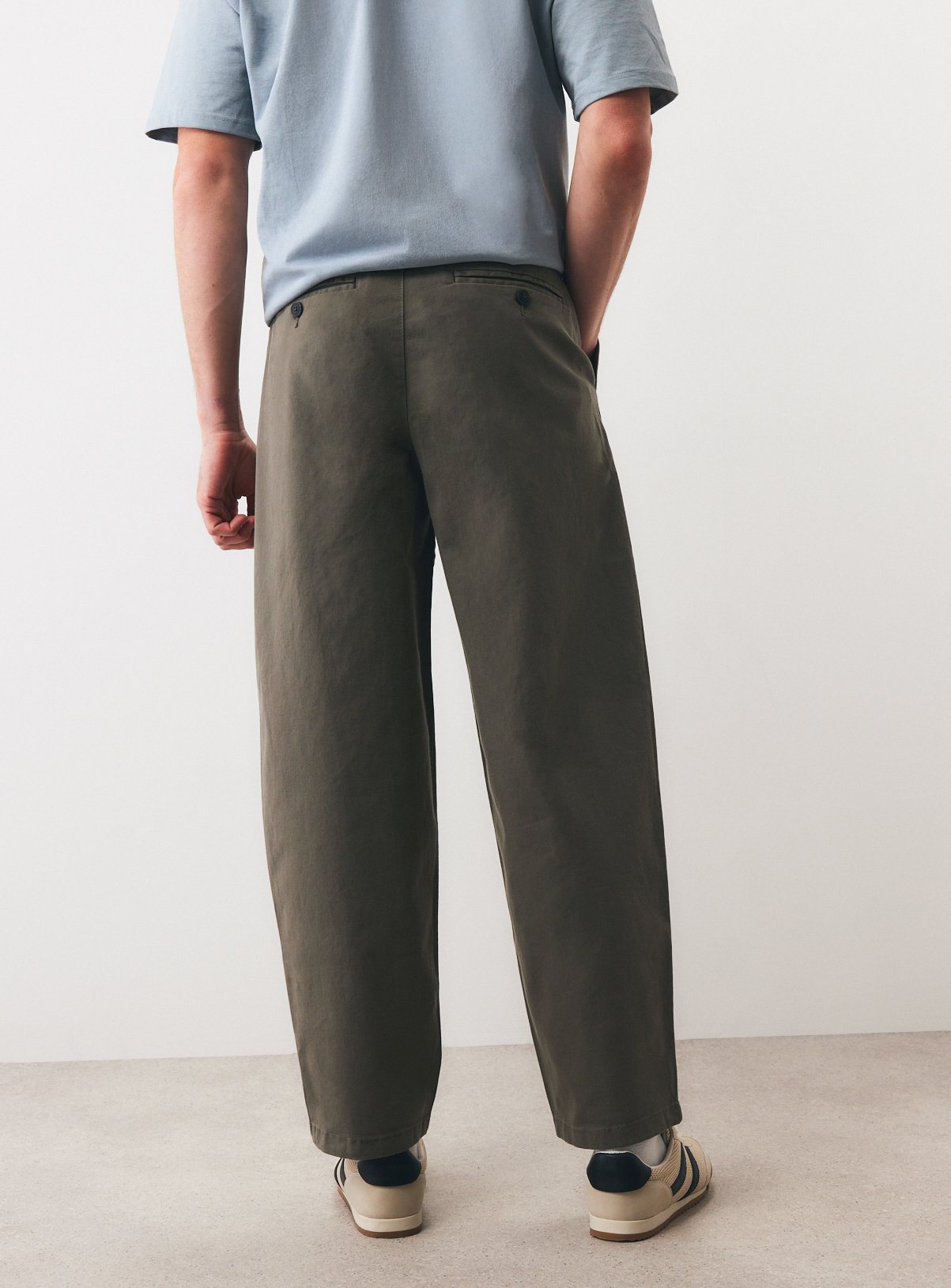 Khaki Barrel Leg Trousers 44L - Image 5 thumbnail