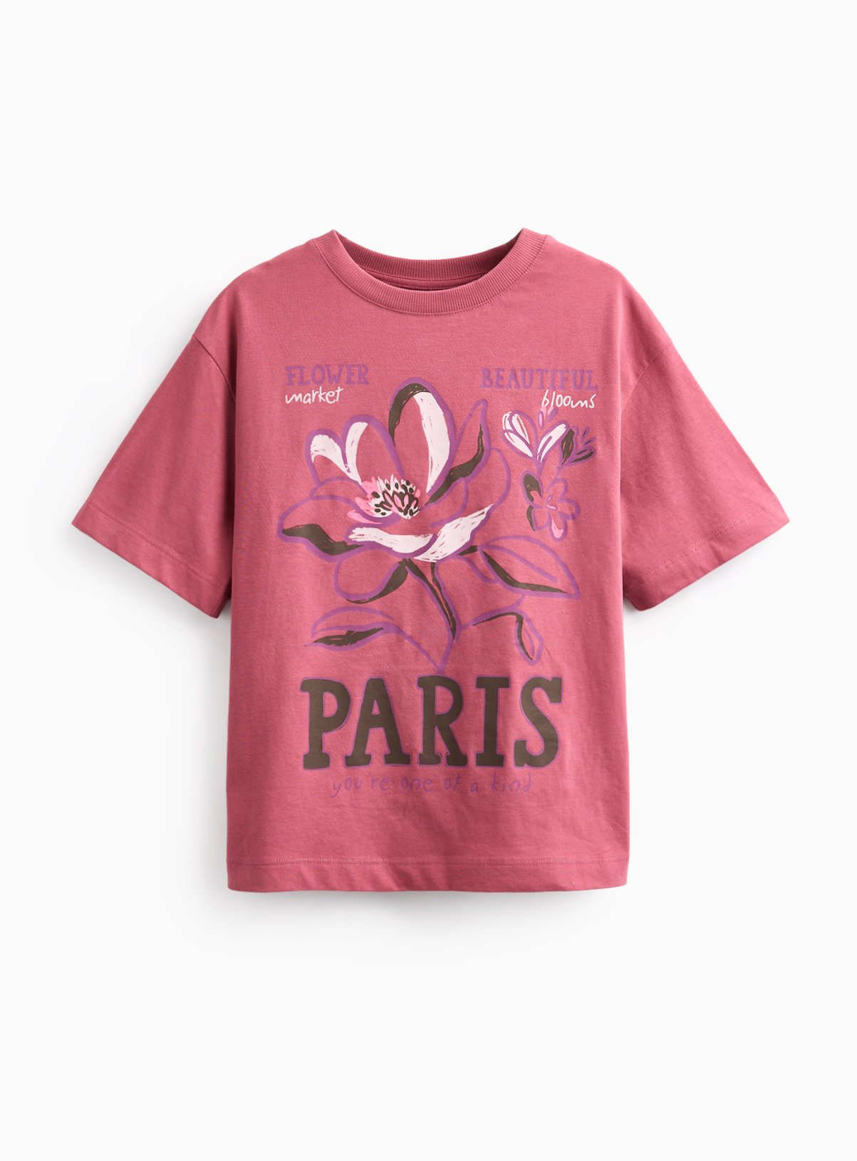Pink Oversized Paris T-Shirt 10 years - Image 1 thumbnail