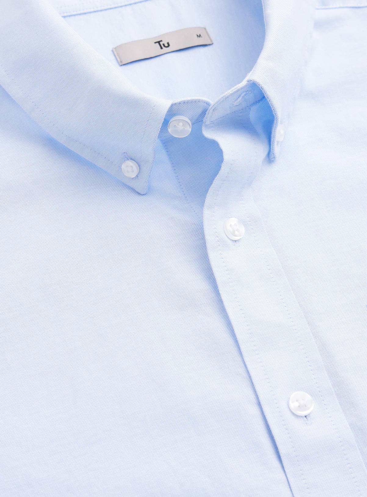 Blue Slim Fit Short Sleeve Oxford Shirt XL - Image 2