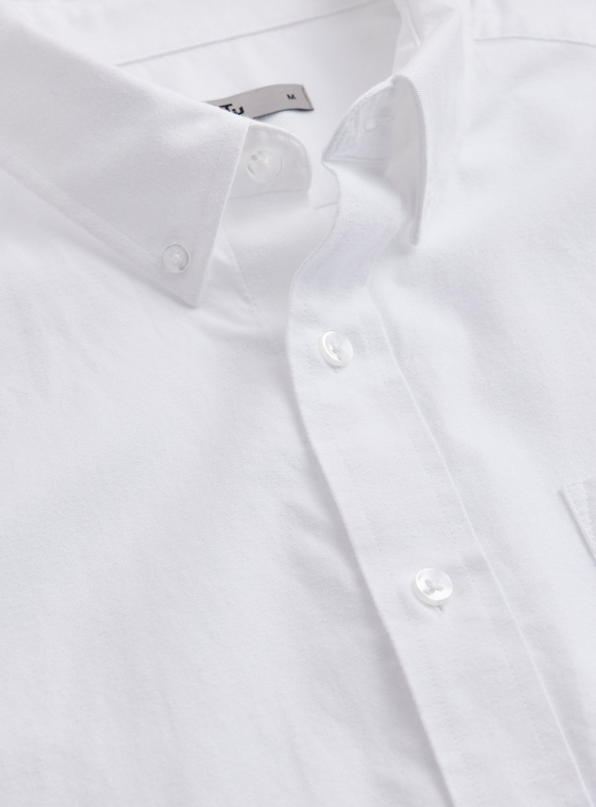 White Plain Short Sleeve Oxford Shirt XXXL - Image 4 thumbnail