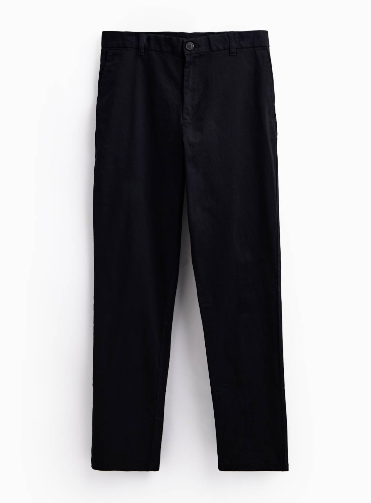 Black Straight Fit Chinos 32L - Image 3