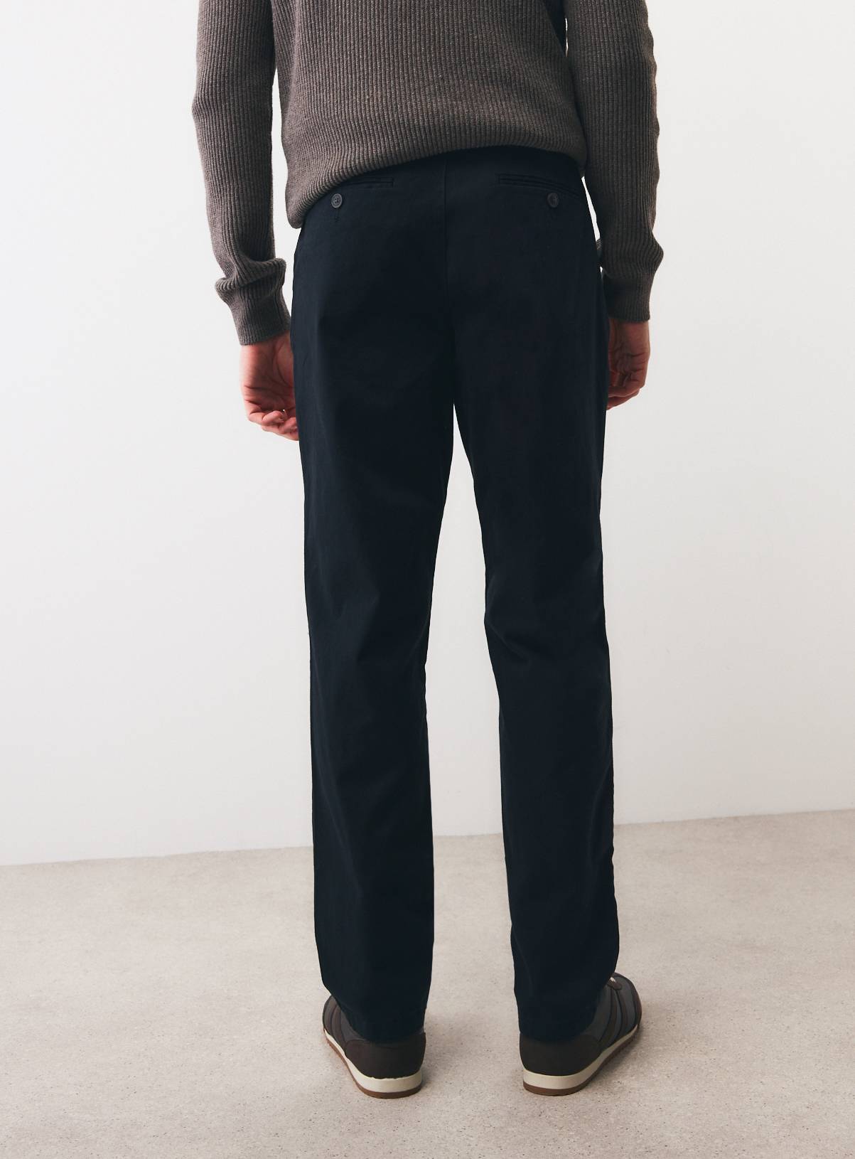Black Straight Fit Chinos 32L - Image 5