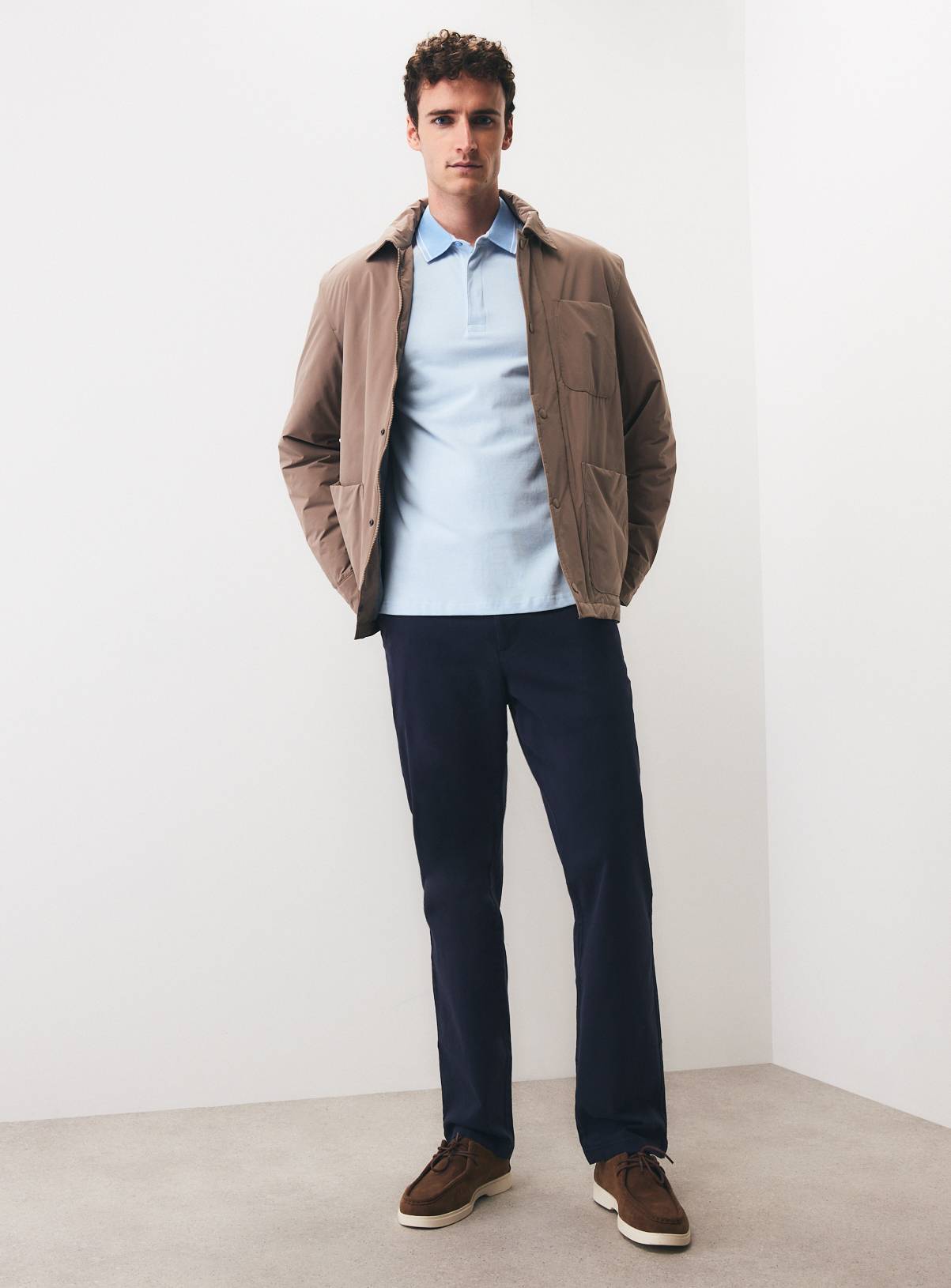 Navy Straight Fit Chinos 44L - Image 2