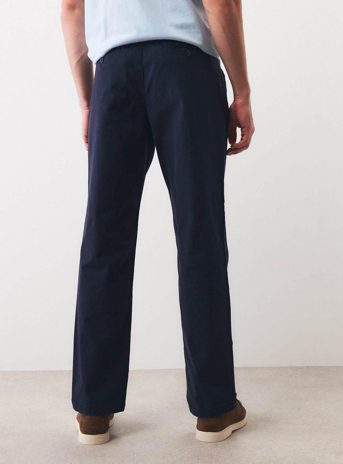 Navy Straight Fit Chinos 44L - Image 5 thumbnail