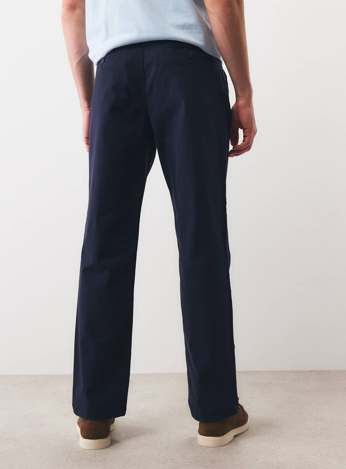 Navy Straight Fit Chinos 44L - Image 5
