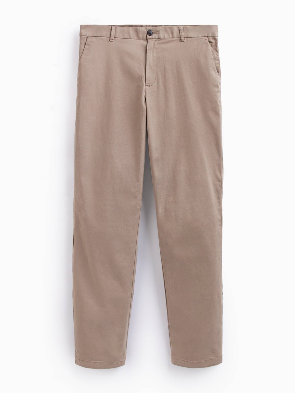 Desert Taupe Straight Fit Chinos 34L - Image 3