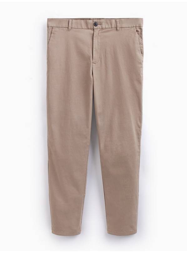 Dessert Taupe Straight Fit Chinos 36S