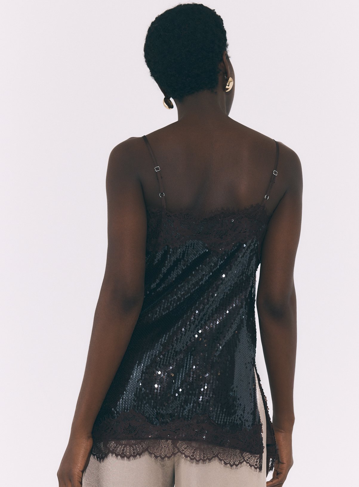 Black Sequin Lace Cami 18 - Image 4 thumbnail