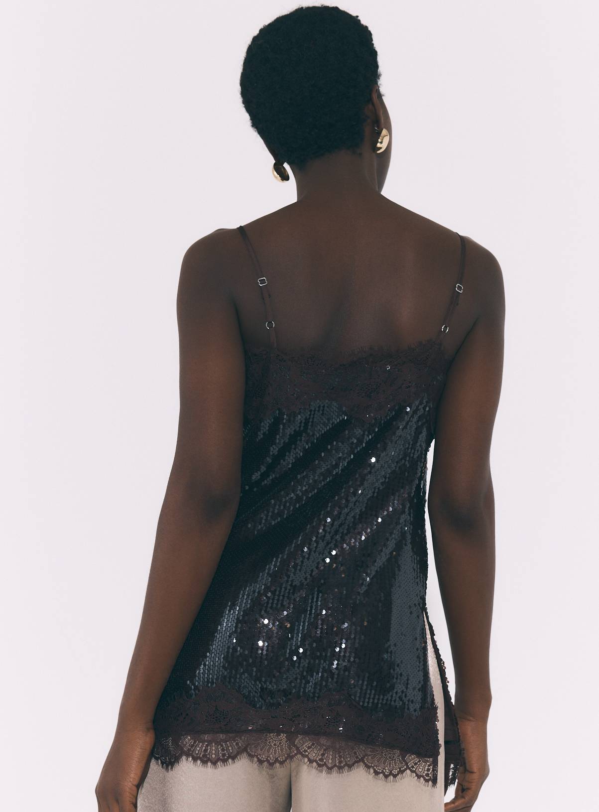 Black Sequin Lace Cami 18 - Image 4