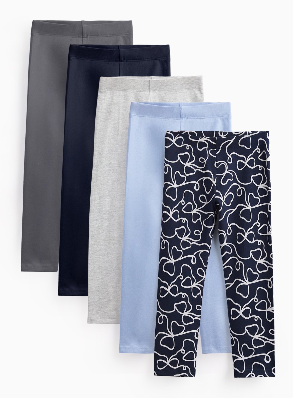 Multi-Coloured Leggings 5-Pack 7 years - Image 1 thumbnail