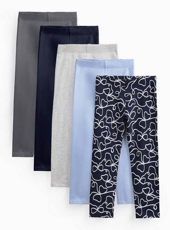 Multi-Coloured Leggings 5-Pack 6 years
